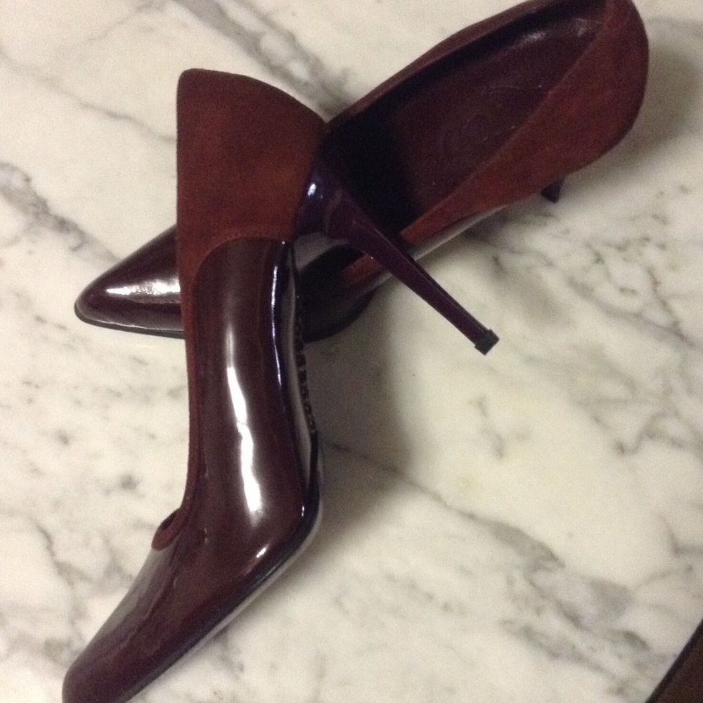 TOD's Super Sexy Patent/Suede Stiletto Heels